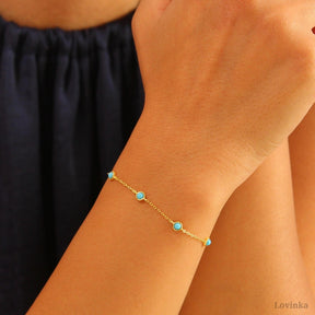 Gold Turquoise Bracelet