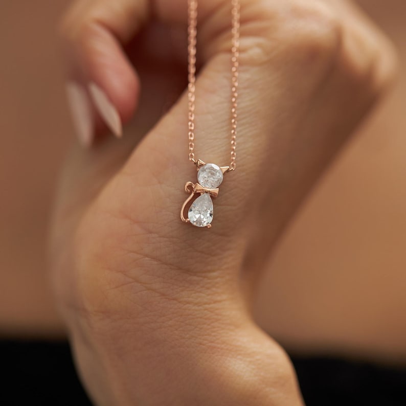 Birthday month Gift Cat Lover Necklace