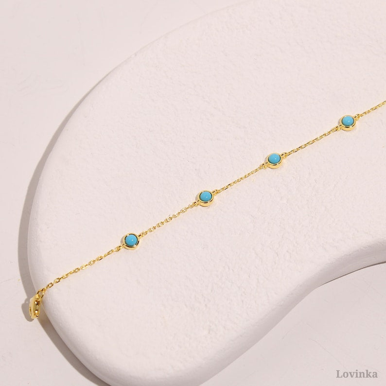 Gold Turquoise Bracelet