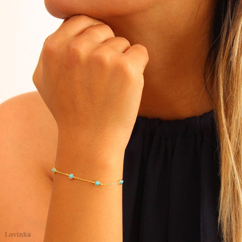 Gold Turquoise Bracelet