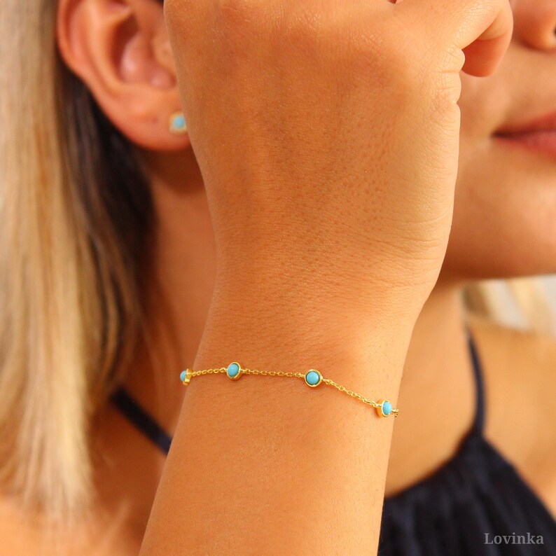 Gold Turquoise Bracelet
