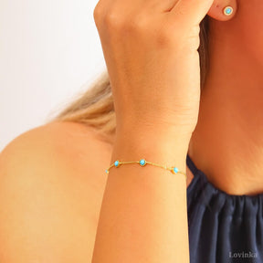 Gold Turquoise Bracelet
