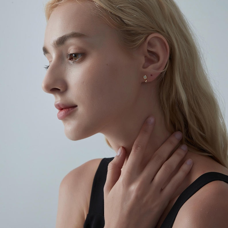 PERIMADE Tiny Opal Tulip Stud Earrings