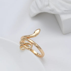 18K Rose Gold Plated elegant snake ring