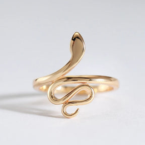18K Rose Gold Plated elegant snake ring