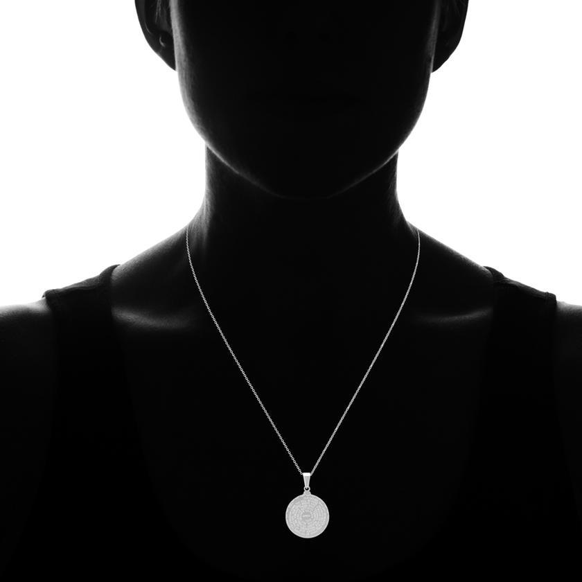 Stainless Steel Lord's and Serenity Prayer Pendant for Women