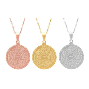 Stainless Steel Lord's and Serenity Prayer Pendant for Women