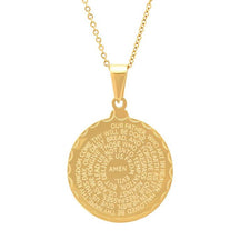 Stainless Steel Lord's and Serenity Prayer Pendant for Women