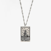 Silver Tarot Card Pendant Necklace